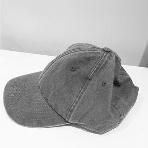 COS Vintage Retro Washed Cap Hat Grey Black  Brand New  Adjustable Sizing